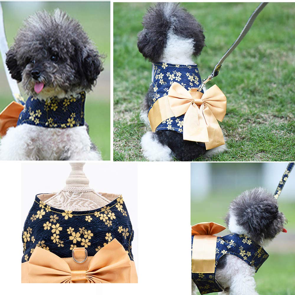Amazon | 犬 ハーネス 小型犬 猫 ハーネス リード付き 犬 服 秋 脱げ